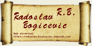 Radoslav Bogičević vizit kartica